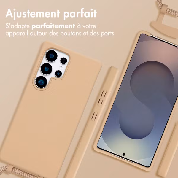 imoshion Coque arrière Color avec cordon amovible et MagSafe Samsung Galaxy S25 Ultra - Beige