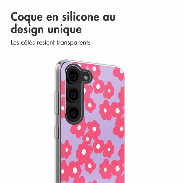 imoshion Coque design pour Samsung Galaxy S23 - Dusty Rose Blossoms