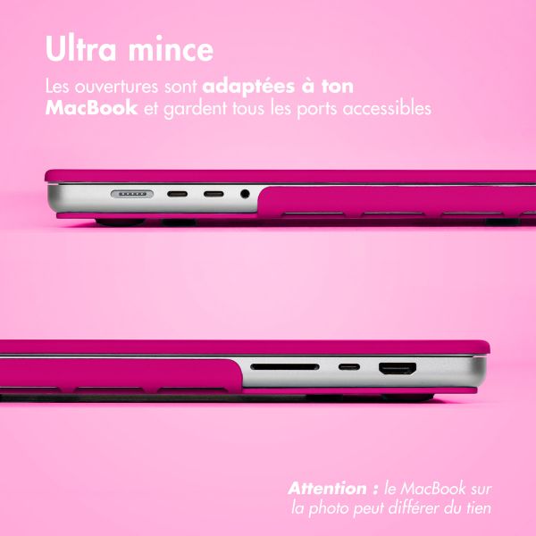 imoshion Coque rigide pour MacBook Pro 16 pouces (2021) / Pro 16 pouces (2023) M3 chip - A2485 / A2780 / A2991 / A3186 / A3403 - Hot Pink