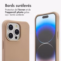 imoshion Coque arrière Color avec cordon amovible et MagSafe Apple iPhone 14 Pro - Nude