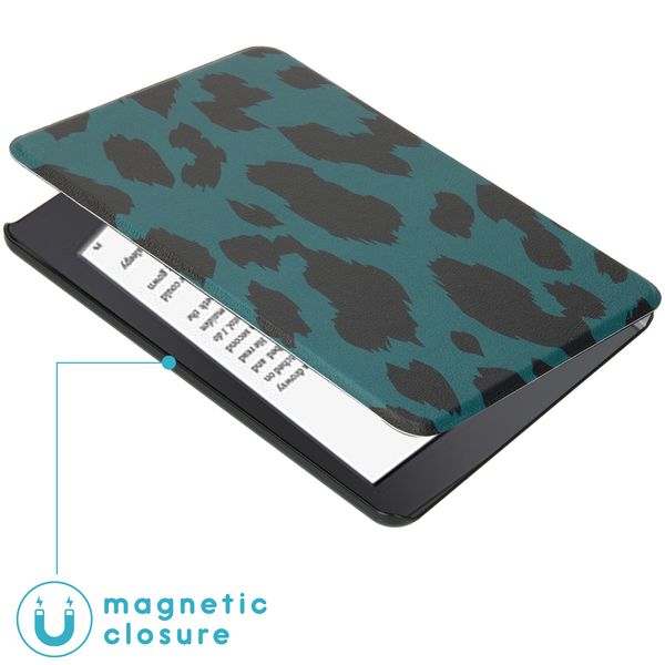 imoshion ﻿Design Slim Hard Sleepcover Amazon Kindle Paperwhite 4 (2018) - Green Leopard