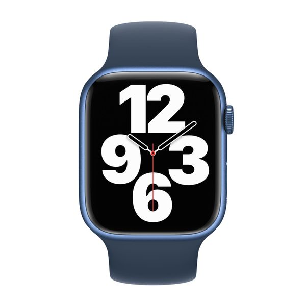 Apple Bracelet Boucle unique en Silicone Apple Watch Series 1 - 11 / SE / Ultra (44/45/46/49 mm) - Taille 10 - Abyss Blue