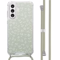 imoshion Coque Design avec cordon Samsung Galaxy A56 - Smoke Green Flowers
