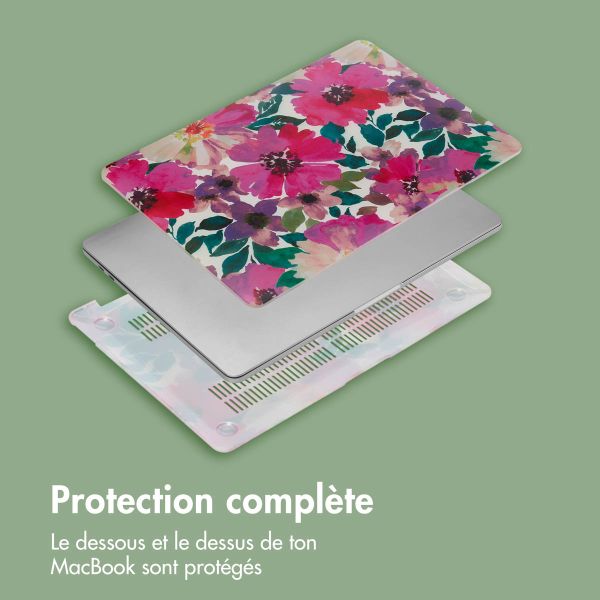 imoshion Coque Design Laptop Apple MacBook Pro 14 pouces (2021 / 2023 M3 chip / 2024 M4 chip / 2025 M5 chip) - Floral Water Color