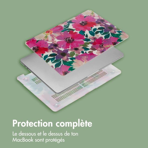 imoshion Coque Design Laptop MacBook Air 13 pouces (2022) / Air 13 pouces (2024) M3 chip - A2681 / A3113 - Floral Water Color