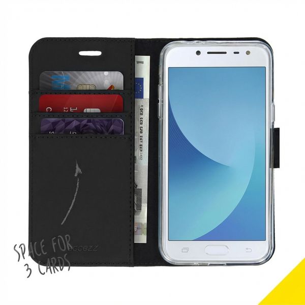 Accezz Étui de télephone Wallet Samsung Galaxy J3 / J3 (2016) - Noir