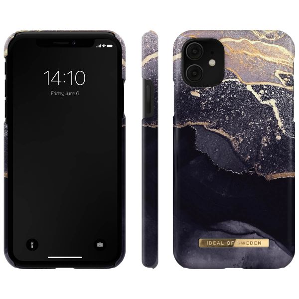 iDeal of Sweden Coque Fashion iPhone 11 - Golden Twilight Marble