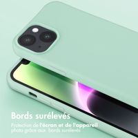Selencia Coque silicone avec cordon amovible Apple iPhone 14 - Turquoise