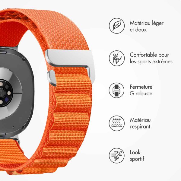 imoshion Bracelet en nylon Alpine Samsung Galaxy Watch 8 (40/44mm) / Classic (46mm) - Orange