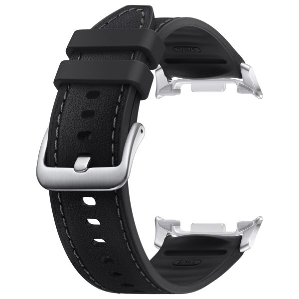 Samsung Bracelet Original Hybrid en cuir vegan Samsung Galaxy Watch 8 (40/44mm) / Classic (46mm) - Black
