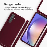 imoshion Coque en silicone avec cordon Samsung Galaxy A54 (5G) - Rouge foncé