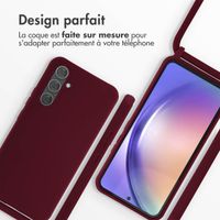 imoshion ﻿Coque en silicone avec cordon Samsung Galaxy A54 (5G) - Rouge foncé