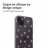 imoshion Coque design pour iPhone 14 - Dusty Rose Connected Hearts