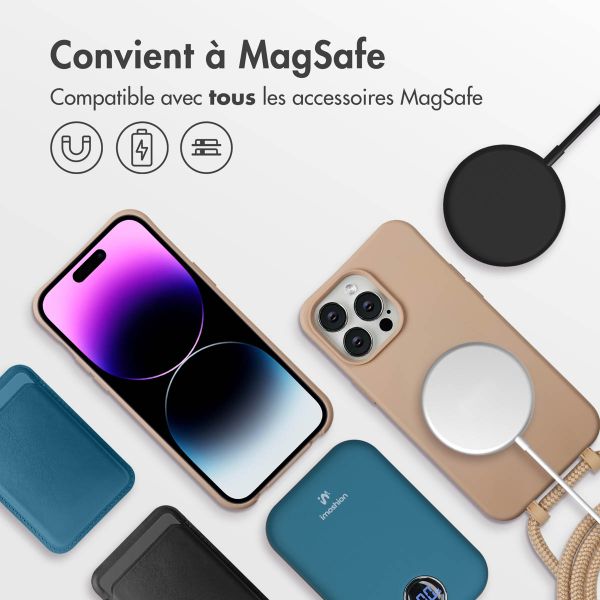 imoshion Coque arrière Color avec cordon amovible et MagSafe Apple iPhone 14 Pro Max - Nude