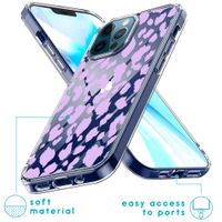 imoshion Coque Design iPhone 12 (Pro) - Léopard - Violet