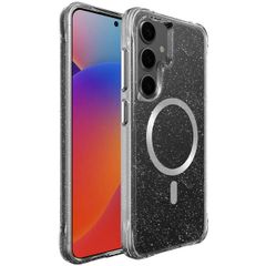 imoshion Coque arrière transparente Pailletée avec MagSafe Samsung Galaxy S25 - Argent