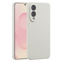 Accezz Coque Liquid Silicone avec MagSafe Samsung Galaxy S25 Edge - Stone