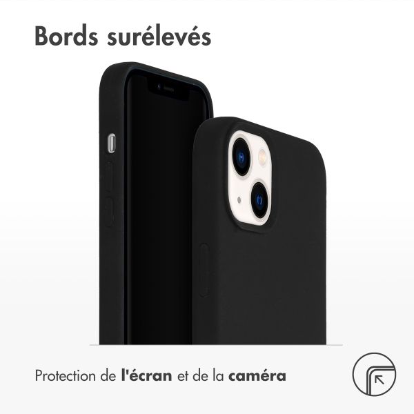 Accezz Coque Liquid Silicone avec MagSafe pour l'iPhone 14 Plus - Noir