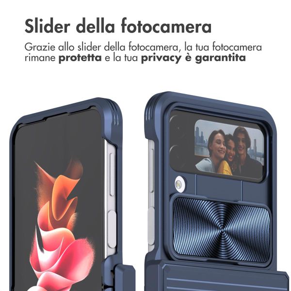 imoshion Coque arrière Camslider Samsung Galaxy Z Flip 4 - Bleu foncé