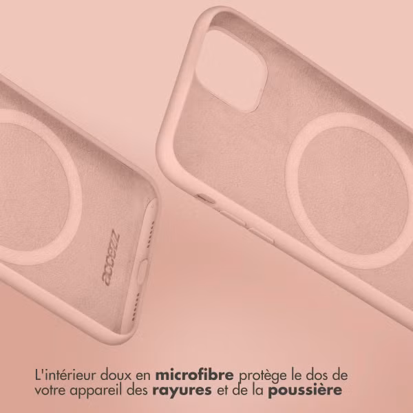 Accezz Coque Liquid Silicone avec MagSafe Apple iPhone 13 - Rose
