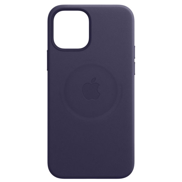 Apple Coque Leather MagSafe Apple iPhone 12 Mini - Deep Violet