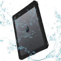 Redpepper Coque tablette étanche Apple iPad 9 (2021) 10.2 pouces / iPad 8 (2020) 10.2 pouces / iPad 7 (2019) 10.2 pouces - Noir