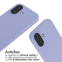 imoshion Coque en silicone avec cordon Apple iPhone 16 - Violet