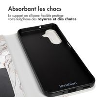 imoshion Étui de télephone portefeuille Design Samsung Galaxy A17 - Sandy Marble