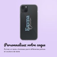 Coque personnalisée avec un nom iPhone 14 - Transparent