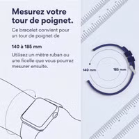 imoshion Bracelet sport en silicone  - Connexion universelle 20 mm - Dark Blue & White