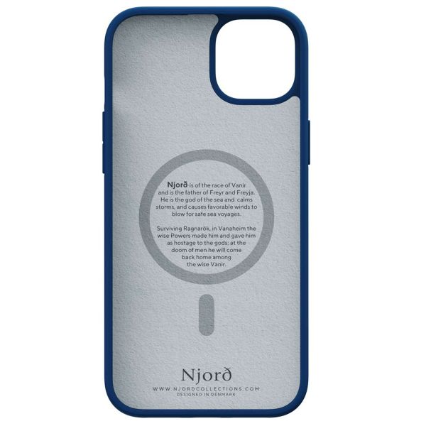 Njorð Collections Coque daim Comfort+ MagSafe Apple iPhone 15 Plus - Blue