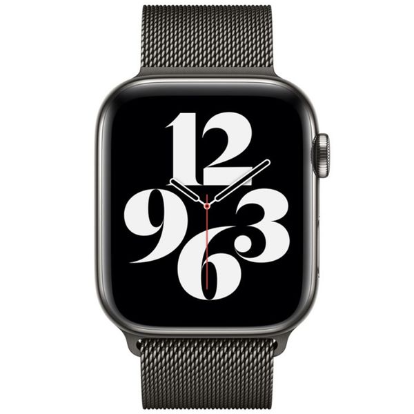 Apple Bracelet à boucle Milanais Apple Watch Series 1 t/m 11 / SE / Ultra (44/45/46/49 mm) - Anthracite