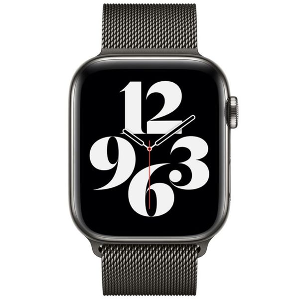 Apple ﻿Bracelet à boucle Milanais Apple Watch Series 1-10 / SE / Ultra (2) - 42/44/45/46/49 mm - Graphite