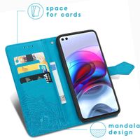 imoshion Etui de téléphone Mandala Motorola Moto G100 - Turquoise