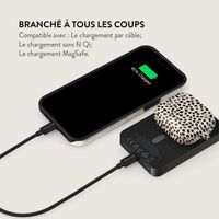 Burga Powerbank magnétique 5 000 mAh - MagSafe et Qi2 - Latte aux amandes / Gunmetal