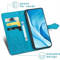 imoshion Etui de télephone Mandala Xiaomi Mi 11 Lite (5G/4G) / 11 Lite 5G NE - Turquoise