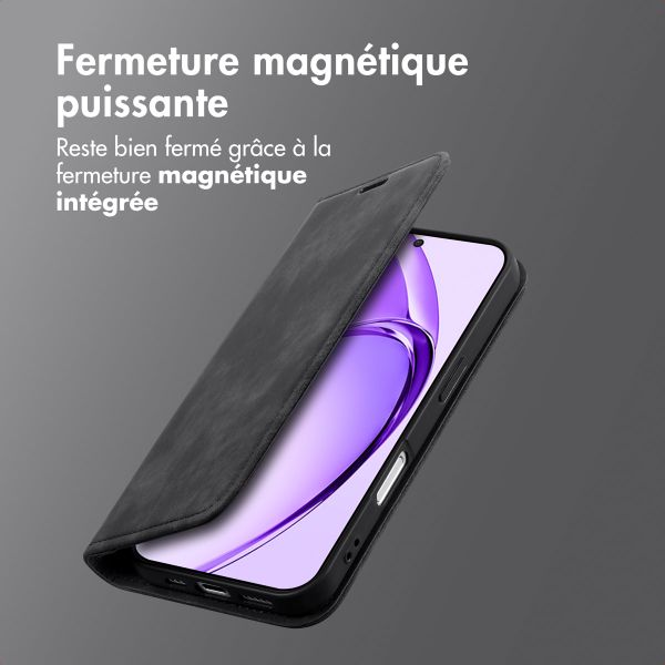 imoshion Étui de téléphone portefeuille Slim Oppo A5 5G (2025) - Noir