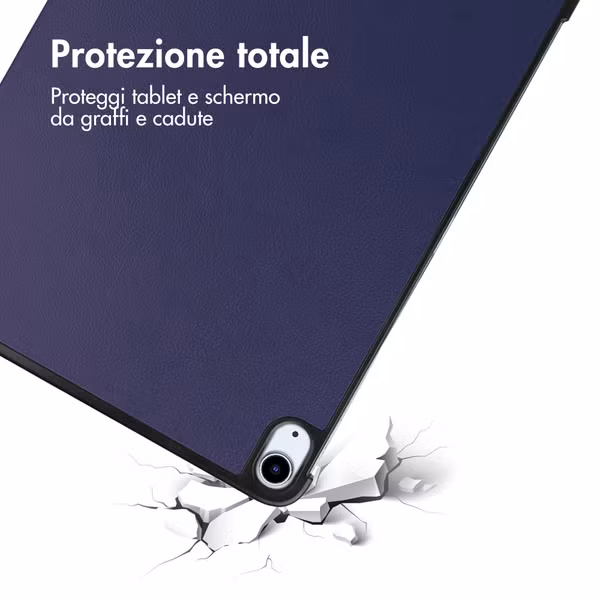 imoshion Coque tablette Trifold Apple iPad Air 13 pouces (2026) M4 / (2025) M3 / (2024) M2 - Bleu foncé