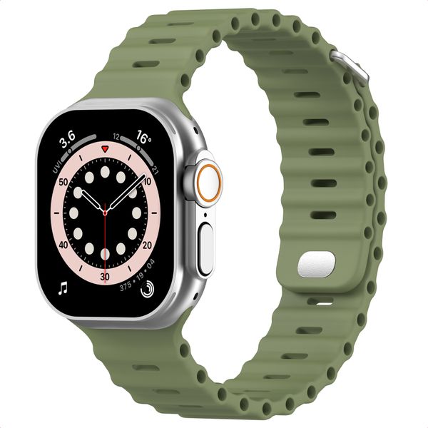 Accezz Bracelet Ocean Apple Watch Series 1 - 9 / SE (38/40/41 mm) | Series 10 / 11 (42 mm) - Khaki