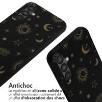 imoshion Coque design en silicone avec cordon Samsung Galaxy A14 (5G/4G) - Sky Black