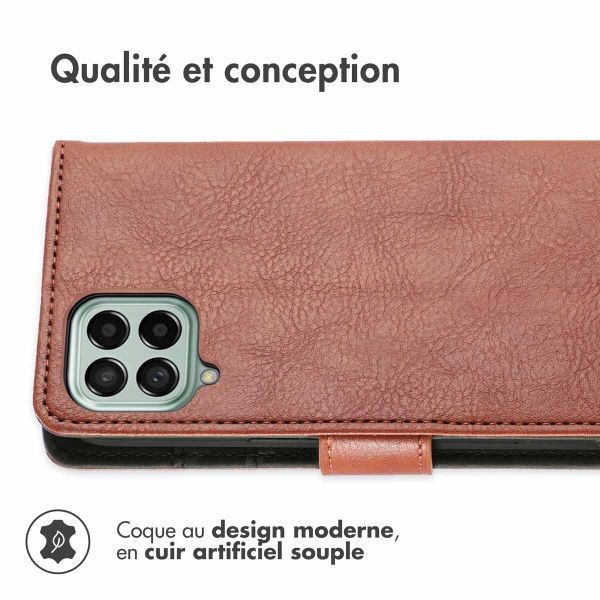 imoshion Étui de téléphone portefeuille Luxe Samsung Galaxy M53 - Brun