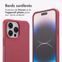 imoshion Coque arrière Color avec cordon amovible et MagSafe Apple iPhone 14 Pro Max - Raspberry