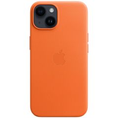 Apple Coque Leather MagSafe Apple iPhone 14 - Orange