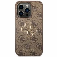 Guess Coque 4G Metal Logo Backcover iPhone 14 Pro Max - Brun