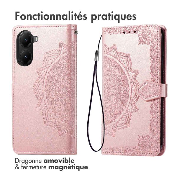 imoshion Etui de télephone Mandala Xiaomi Poco X7 Pro - Rose Doré