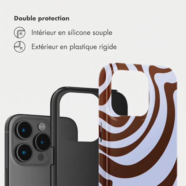 Selencia Coque arrière Vivid Apple iPhone 15 Pro - Dream Swirl Chocolate
