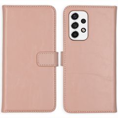 Selencia Étui de téléphone portefeuille en cuir véritable Samsung Galaxy A53 - Dusty Pink