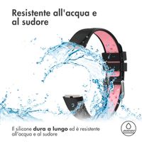imoshion Bracelet sport silicone Fitbit Luxe - Noir & Rose