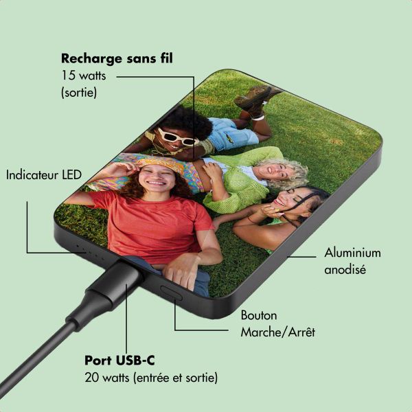 Crée ta propre Batterie externe MagSafe 5000 mAh - Noir