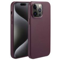Accezz Coque arrière en cuir avec MagSafe Apple iPhone 15 Pro Max - Heath Purple
